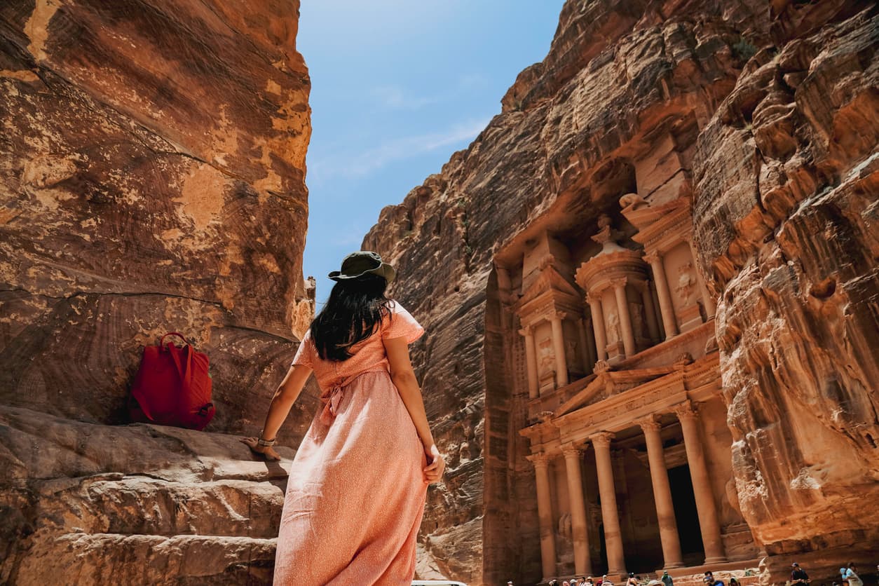 Taste of Egypt Jordan Tours Tourist in the hidden city of Petra, Taste of Egypt Jordan Tours